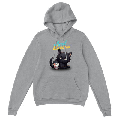 Sudadera con capucha unisex estampado de gato "Sweet Dreams" Gelato