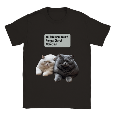 Camiseta unisex estampado de gato 