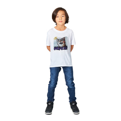 Camiseta Junior Unisex Estampado de Gato "Desprecio Felino" Michilandia | La tienda online de los amantes de gatos