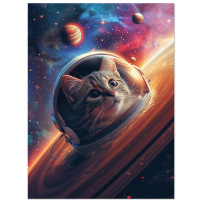 Panel de aluminio impresión de gato "CosmoGato" Michilandia | La tienda online de los fans de gatos