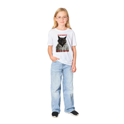 Camiseta Junior Unisex Estampado de Gato "Soy el Problema" Michilandia | La tienda online de los fans de gatos