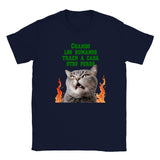 Camiseta júnior unisex estampado de gato "¿Otro perro?" Gelato