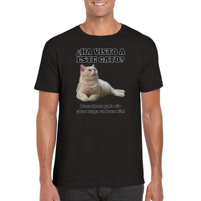 Camiseta unisex estampado de gato 