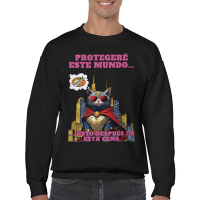 Sudadera unisex estampado de gato 