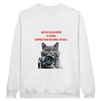 Sudadera Unisex Estampado de Gato "Fotógrafo Miau" Michilandia