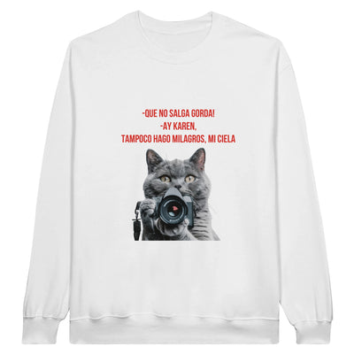 Sudadera Unisex Estampado de Gato "Fotógrafo Miau" Michilandia