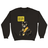 Sudadera unisex estampado de gato "Bruce Michi Lee" Michilandia | La tienda online de los amantes de gatos