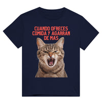 Camiseta Unisex Estampado de Gato "Miau de Sorpresa" Michilandia | La tienda online de los fans de gatos