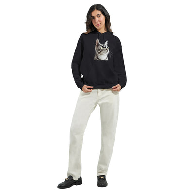 Sudadera con Capucha Unisex Estampado de Gato "Miau Malhumorado" Michilandia