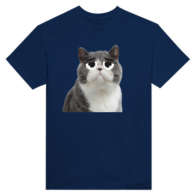 Camiseta Unisex Estampado de Gato "Triste pero Gracioso" Michilandia