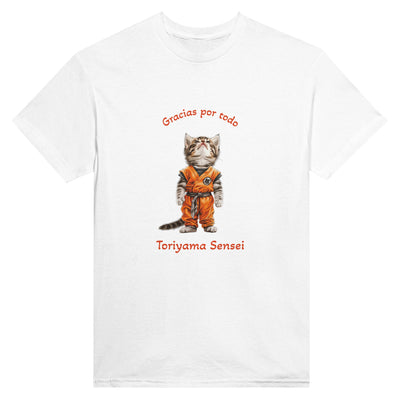 Camiseta Unisex Estampado de Gato "Tributo a Toriyama" Michilandia