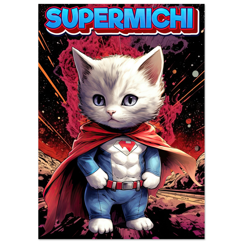 Póster de gato "Supermichi" Gelato