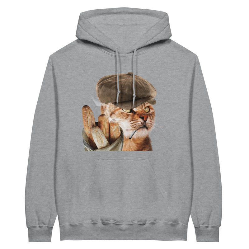 Sudadera con Capucha Unisex Estampado de Gato "Le Chat Parisien" Michilandia | La tienda online de los fans de gatos