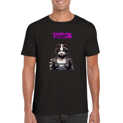 Camiseta unisex estampado de gato "Tactical michi" Gelato