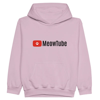 Sudadera con capucha júnior estampado de gato "MeowTube" Michilandia | La tienda online de los fans de gatos