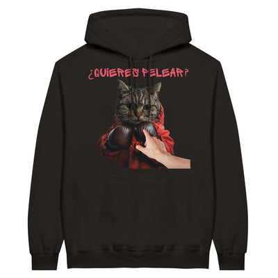 Sudadera con Capucha Unisex Estampado de Gato 