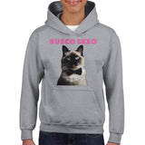 Sudadera con capucha júnior estampado de gato "Aventuras Nocturnas" Michilandia | La tienda online de los fans de gatos