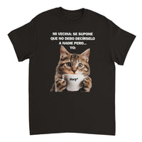 Camiseta Unisex Estampado de Gato "Chisme Gatuno" Michilandia | La tienda online de los fans de gatos