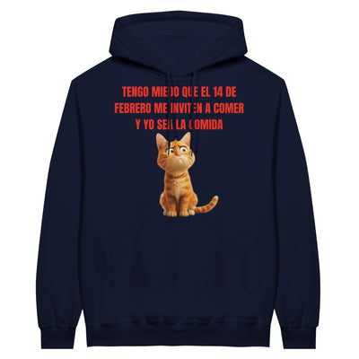 Sudadera con Capucha Unisex Estampado de Gato "Cita Miau" Michilandia | La tienda online de los fans de gatos