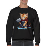 Sudadera unisex estampado de gato "Mighty Feline" Gelato