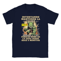 Camiseta unisex estampado de gato "Hulk comer ya" Michilandia | La tienda online de los amantes de gatos