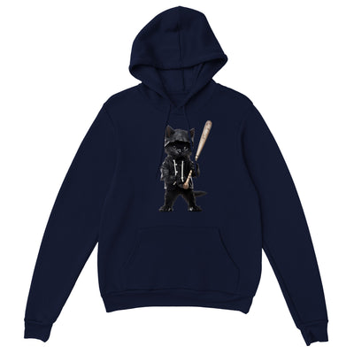 Sudadera con capucha unisex estampado de gato "Michi Anarquista" Gelato