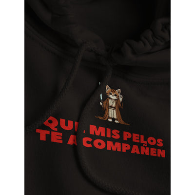 Sudadera con Capucha Unisex Estampado de Gato "Pelos Jedi" Michilandia | La tienda online de los fans de gatos