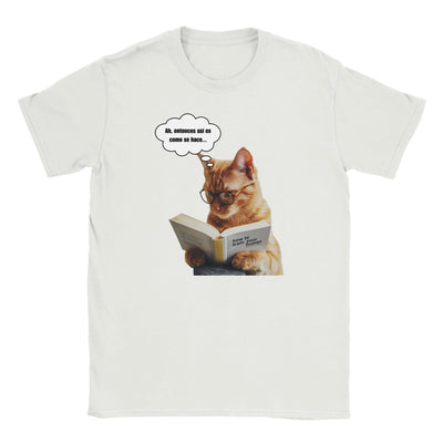 Camiseta Junior Unisex Estampado de Gato "Entrenando Humanos" Michilandia