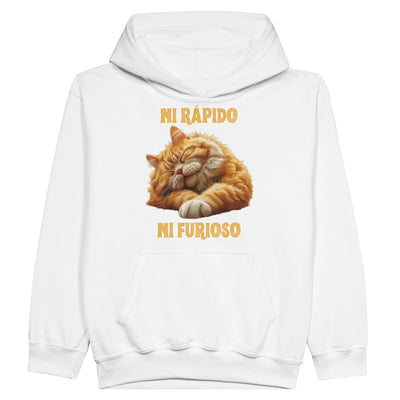 Sudadera con capucha júnior estampado de gato 