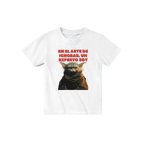 Camiseta Junior Unisex Estampado de Gato "Yoda Miau" Michilandia | La tienda online de los fans de gatos