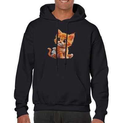 Sudadera con Capucha Unisex Estampado de Gato "Miau en Pañales" Michilandia