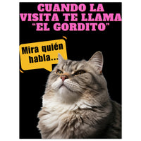 Panel de aluminio impresión de gato "Mira Quién Habla" Michilandia | La tienda online de los amantes de gatos