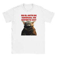 Camiseta Junior Unisex Estampado de Gato "Yoda Miau" Michilandia | La tienda online de los fans de gatos