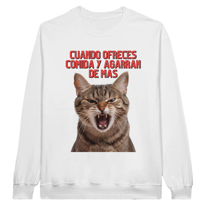 Sudadera Unisex Estampado de Gato "Miau de Sorpresa" Michilandia | La tienda online de los fans de gatos