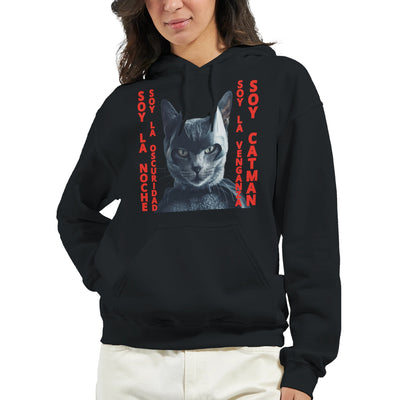 Sudadera con Capucha Unisex Estampado de Gato "El Caballero Gatuno" Michilandia