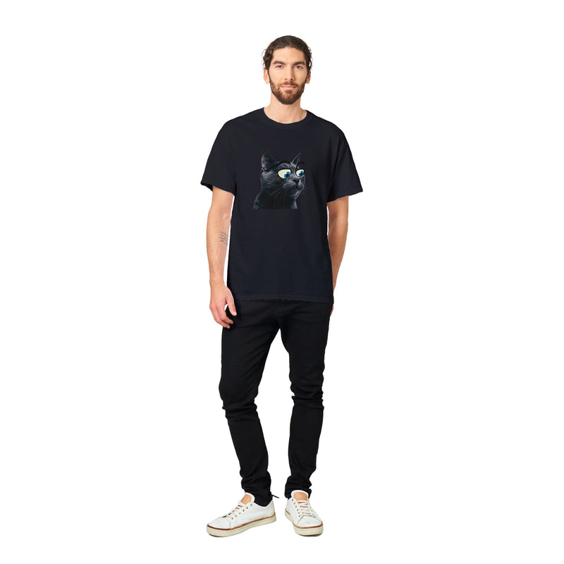 Camiseta Unisex Estampado de Gato "Ojos Divertidos" Michilandia