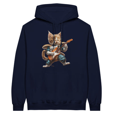 Sudadera con Capucha Unisex Estampado de Gato "Saiyajin Rockstar" Michilandia | La tienda online de los fans de gatos