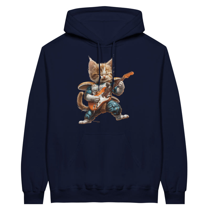 Sudadera con Capucha Unisex Estampado de Gato "Saiyajin Rockstar" Michilandia | La tienda online de los fans de gatos