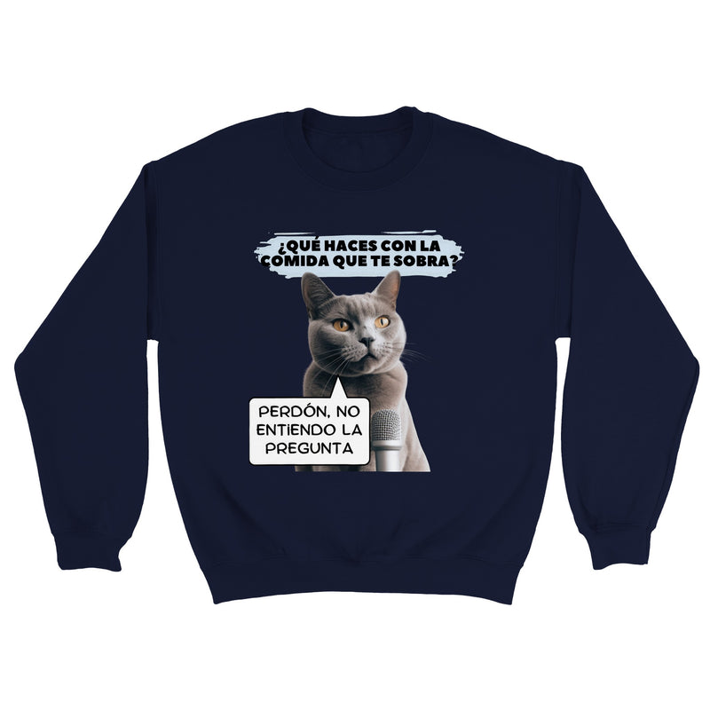 Sudadera unisex estampado de gato "No Entiendo la Pregunta" Gelato