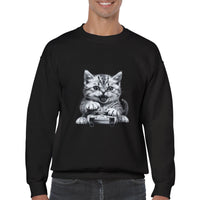 Sudadera Unisex Estampado de Gato 