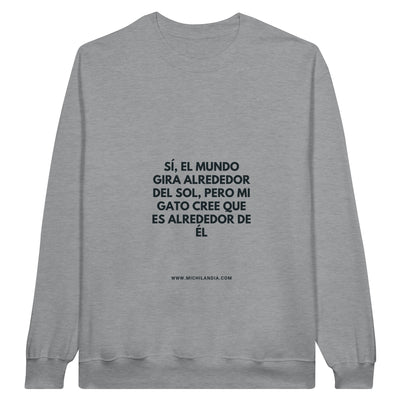 Sudadera Unisex Estampado de Gato "Centro del Universo" Michilandia | La tienda online de los fans de gatos