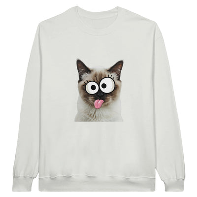 Sudadera Unisex Estampado de Gato "Birmano Travieso" Michilandia