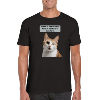 Camiseta unisex estampado de gato "Michi Sorprendido" Gelato