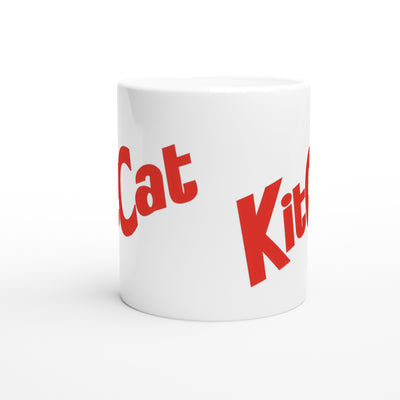 Taza Blanca con Impresión de Gato "KitCat Break" Michilandia | La tienda online de los fans de gatos