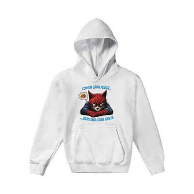 Sudadera con capucha júnior estampado de gato 