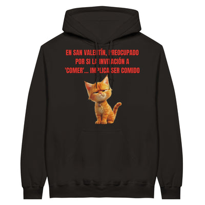 Sudadera con Capucha Unisex Estampado de Gato "San Miaulentín" Michilandia | La tienda online de los fans de gatos