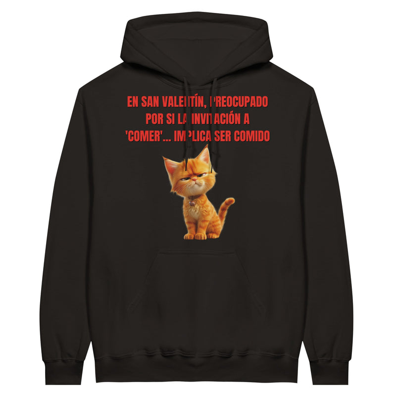 Sudadera con Capucha Unisex Estampado de Gato 