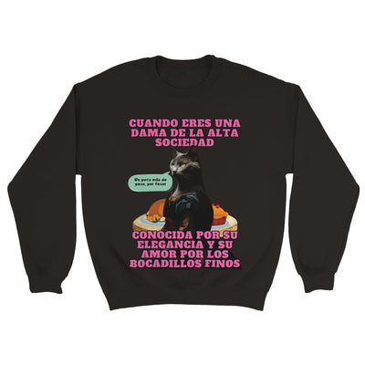 Sudadera Unisex Estampado de Gato "Dama Felina" Michilandia | La tienda online de los fans de gatos