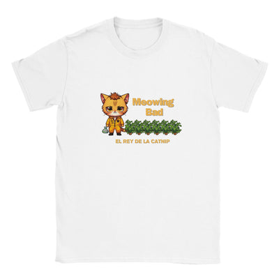 Camiseta Junior Unisex Estampado de Gato 