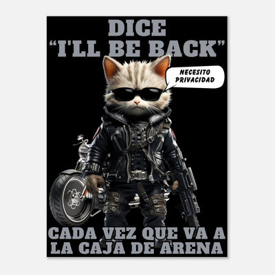 Panel de aluminio impresión de gato "I'll Be Back" Michilandia | La tienda online de los amantes de gatos